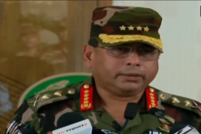 The interim government is set to take the oath on Thursday evening or night, as stated by Army Chief Walker-uz-Zaman. He mentioned that the swearing-in could occur by the evening or around 8 PM tomorrow.