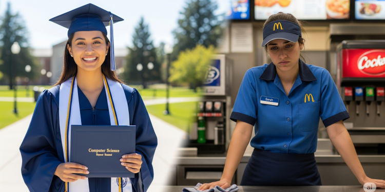 Farewell Million-Dollar Salaries, Computer Science Graduates Seek Jobs in Fast Food