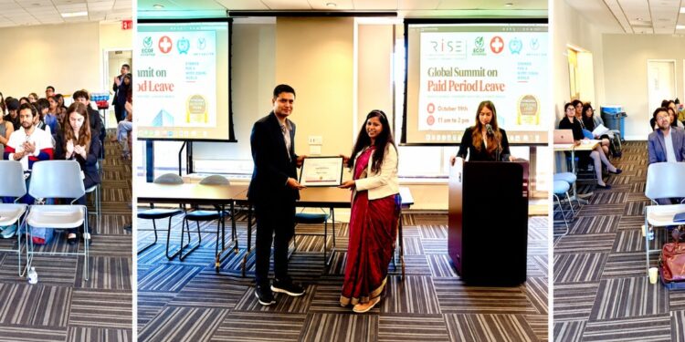 Global Summit on Paid Period Leave Held in New York: Journalist Mynul Islam Honored